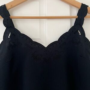 Promod Black Sleeveless Top with Lace